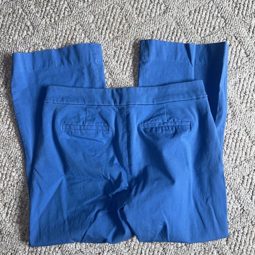 WOMENS J Crew Kelsey Flare Size 6 Blue Flared Out Dressy Cropped Pants SIZE UC - Picture 4 of 4